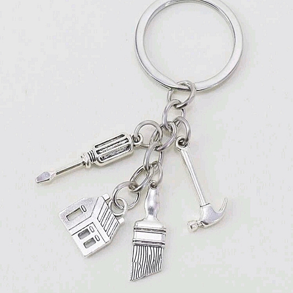 Hand Tools Charm Keychain.